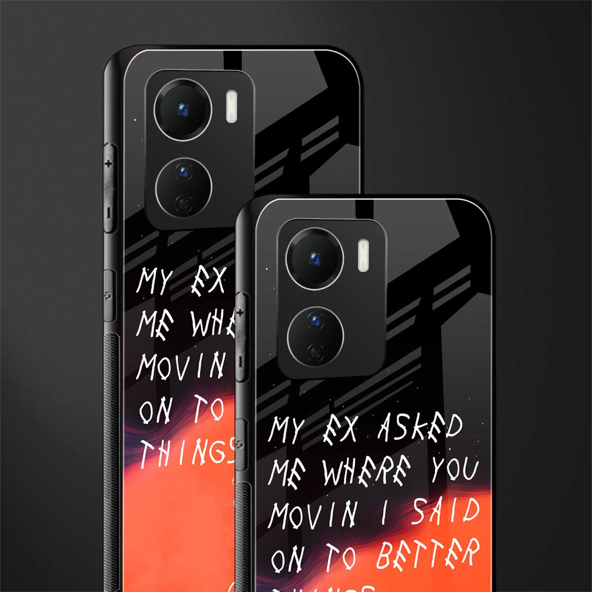 moving on back phone cover | glass case for vivo y16