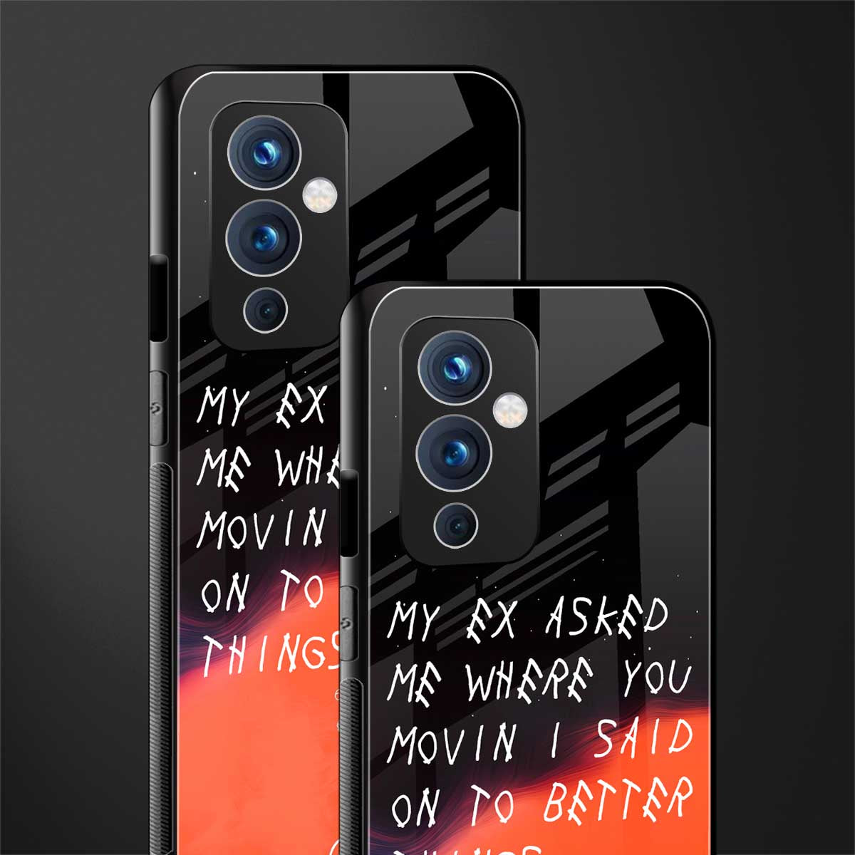 moving on back phone cover | glass case for oneplus 9