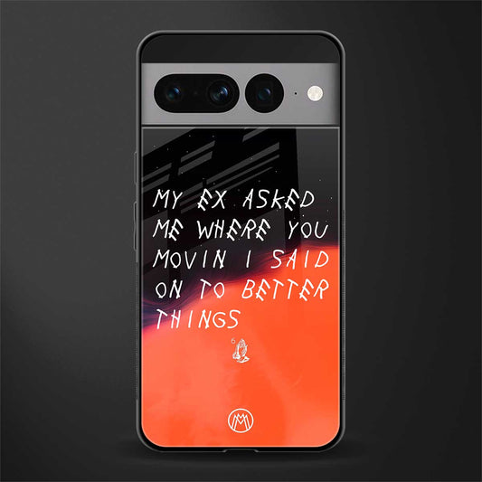 moving on back phone cover | glass case for google pixel 7 pro