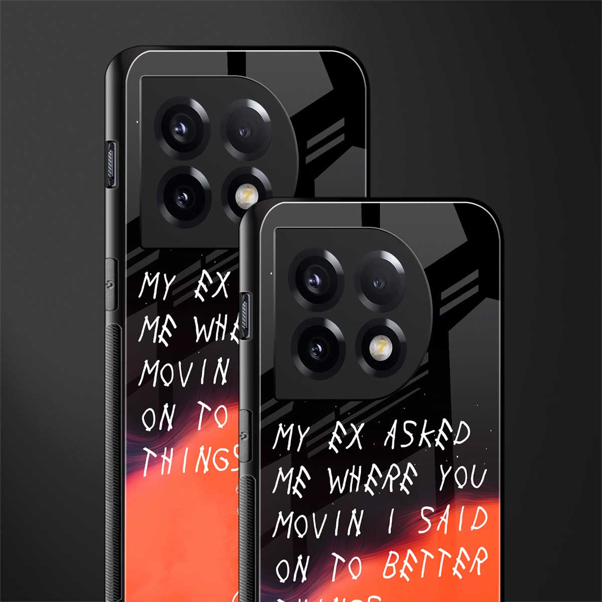 moving on back phone cover | glass case for oneplus 11