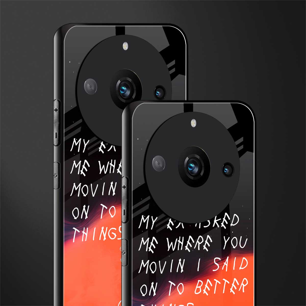 moving on back phone cover | glass case for realme 11 pro 5g