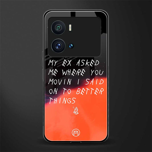 moving on back phone cover | glass case for iQOO 9 Pro