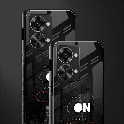music on world off music glass case for phone case | glass case for oneplus nord 2t 5g