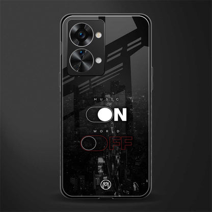 music on world off music glass case for phone case | glass case for oneplus nord 2t 5g