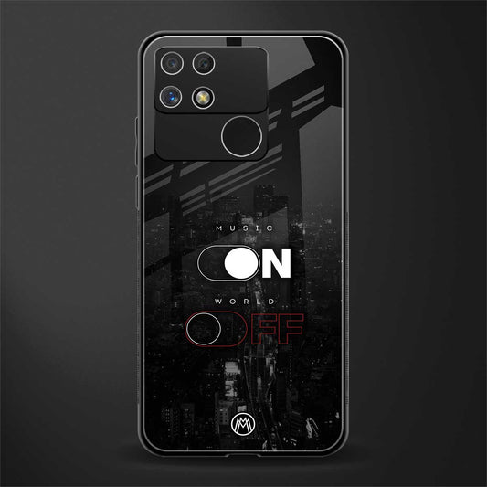 music on world off music back phone cover | glass case for realme narzo 50a