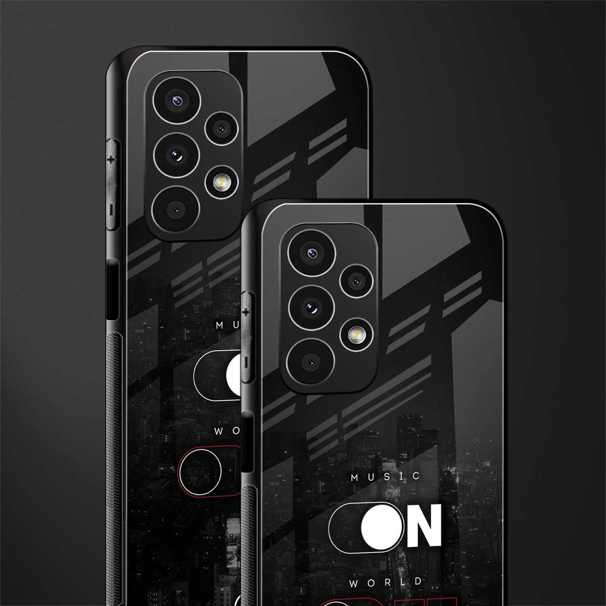 music on world off music back phone cover | glass case for samsung galaxy a13 4g