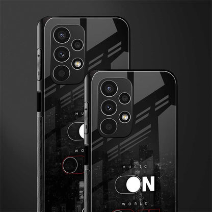 music on world off music back phone cover | glass case for samsung galaxy a13 4g