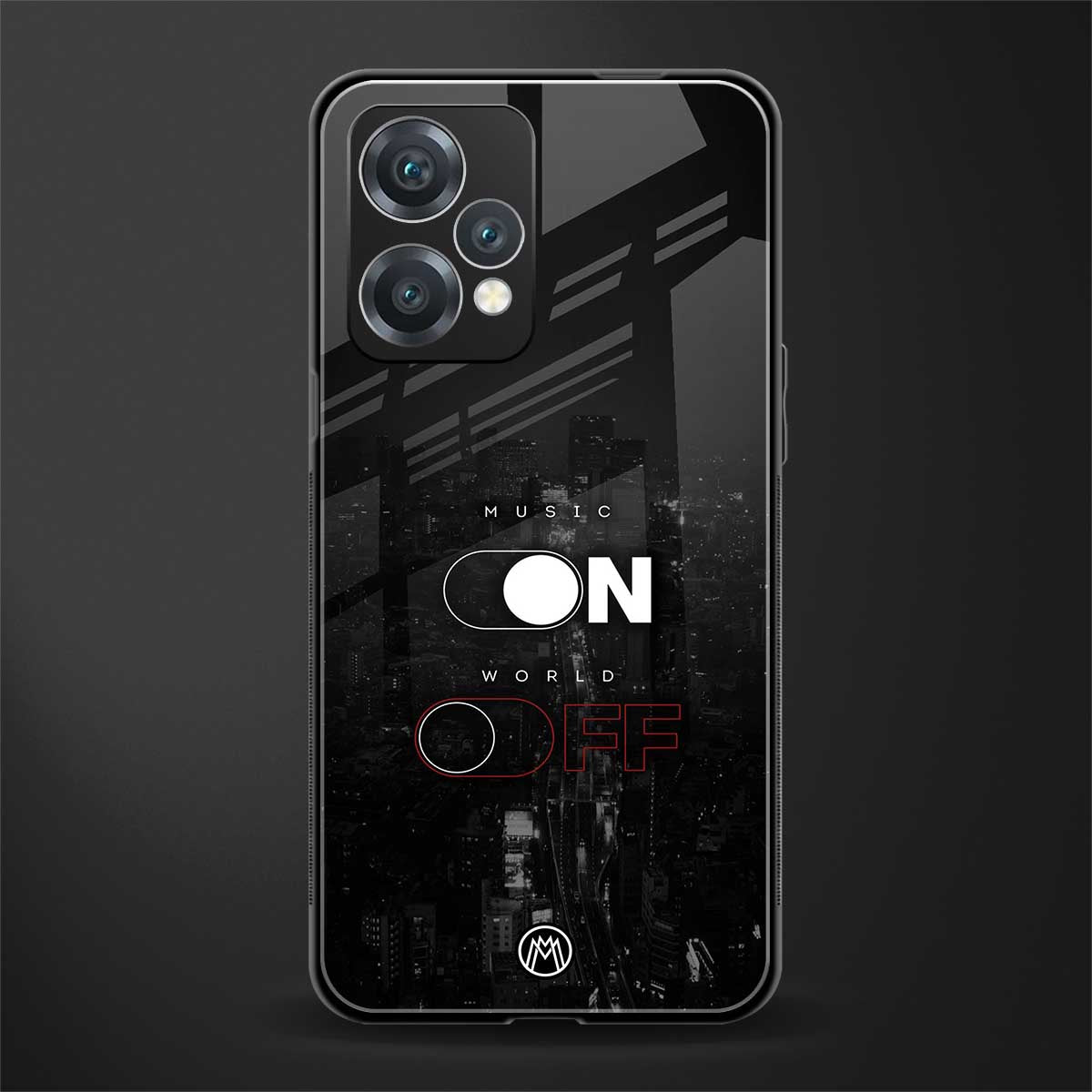 music on world off music back phone cover | glass case for oneplus nord ce 2 lite 5g