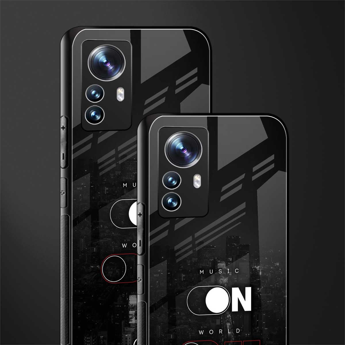music on world off music back phone cover | glass case for xiaomi 12 pro