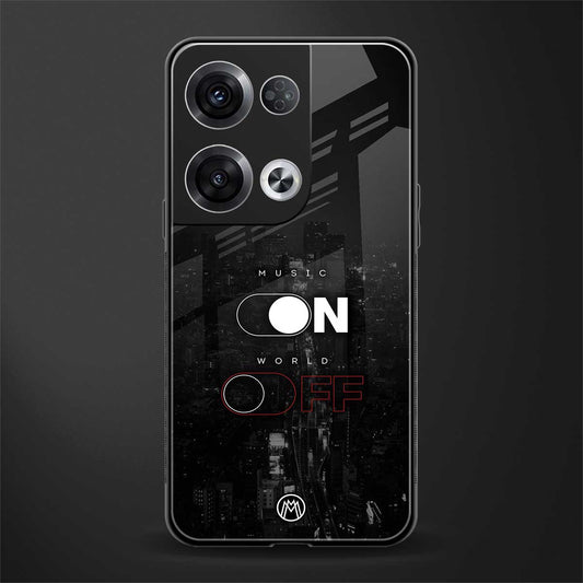 music on world off music back phone cover | glass case for oppo reno 8 pro