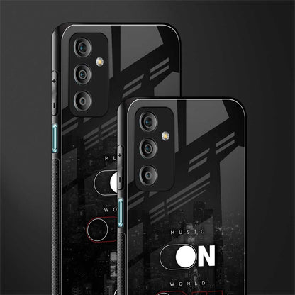 music on world off music back phone cover | glass case for samsung galaxy f23 5g