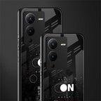 music on world off music back phone cover | glass case for vivo v25 pro 5g