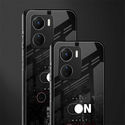 music on world off music back phone cover | glass case for vivo y16