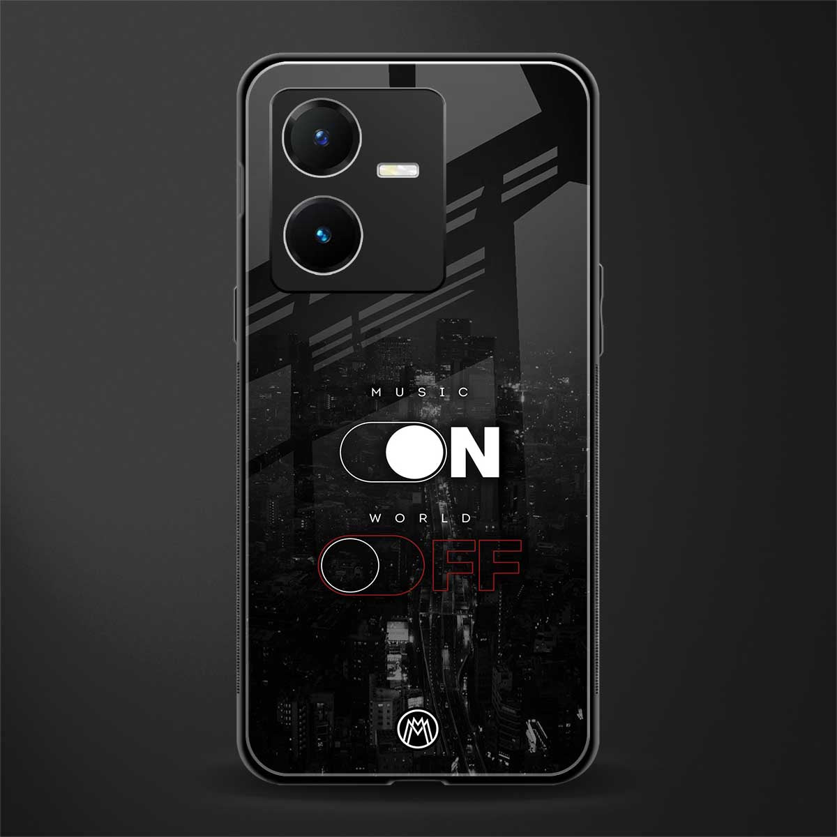 music on world off music back phone cover | glass case for vivo y22