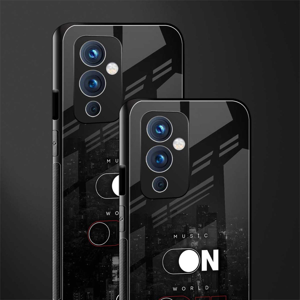 music on world off music back phone cover | glass case for oneplus 9