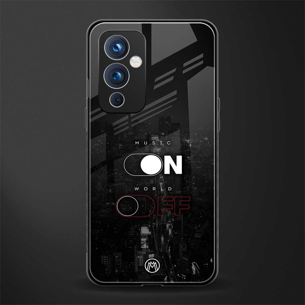 music on world off music back phone cover | glass case for oneplus 9