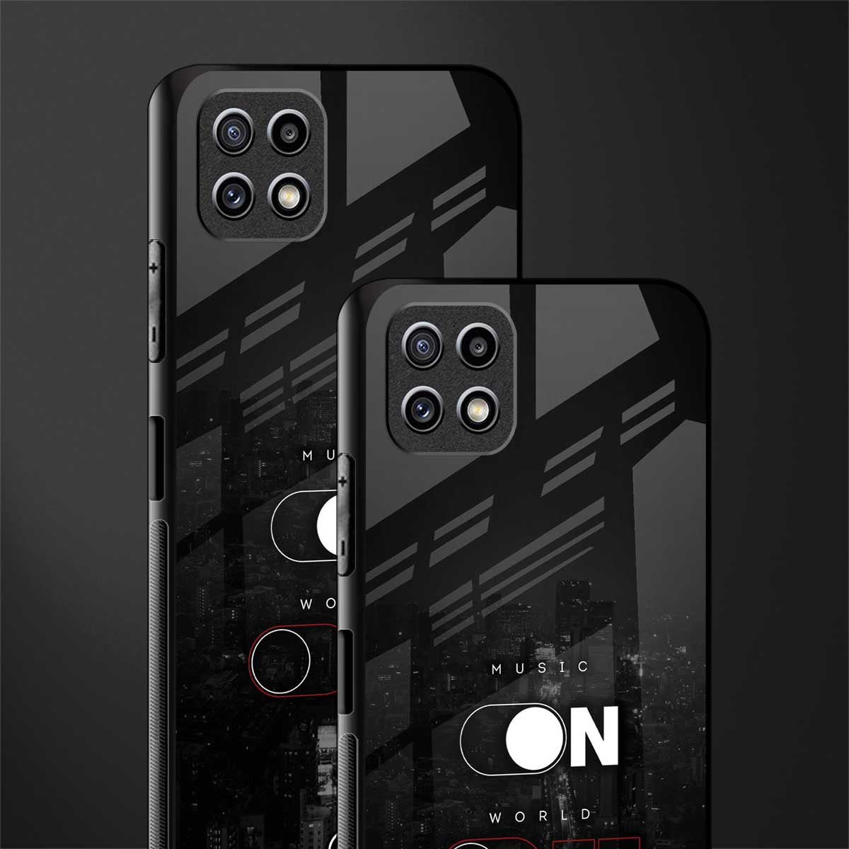 music on world off music back phone cover | glass case for samsung galaxy f42