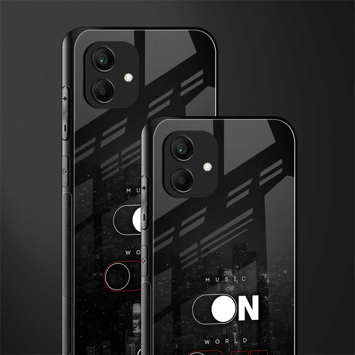music on world off music back phone cover | glass case for samsung galaxy a04