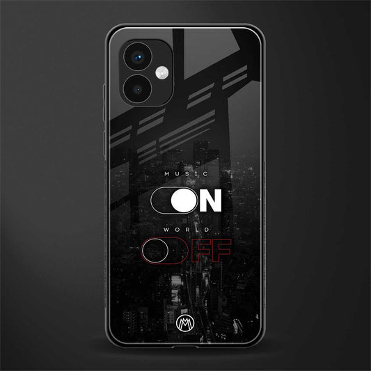 music on world off music back phone cover | glass case for samsung galaxy a04