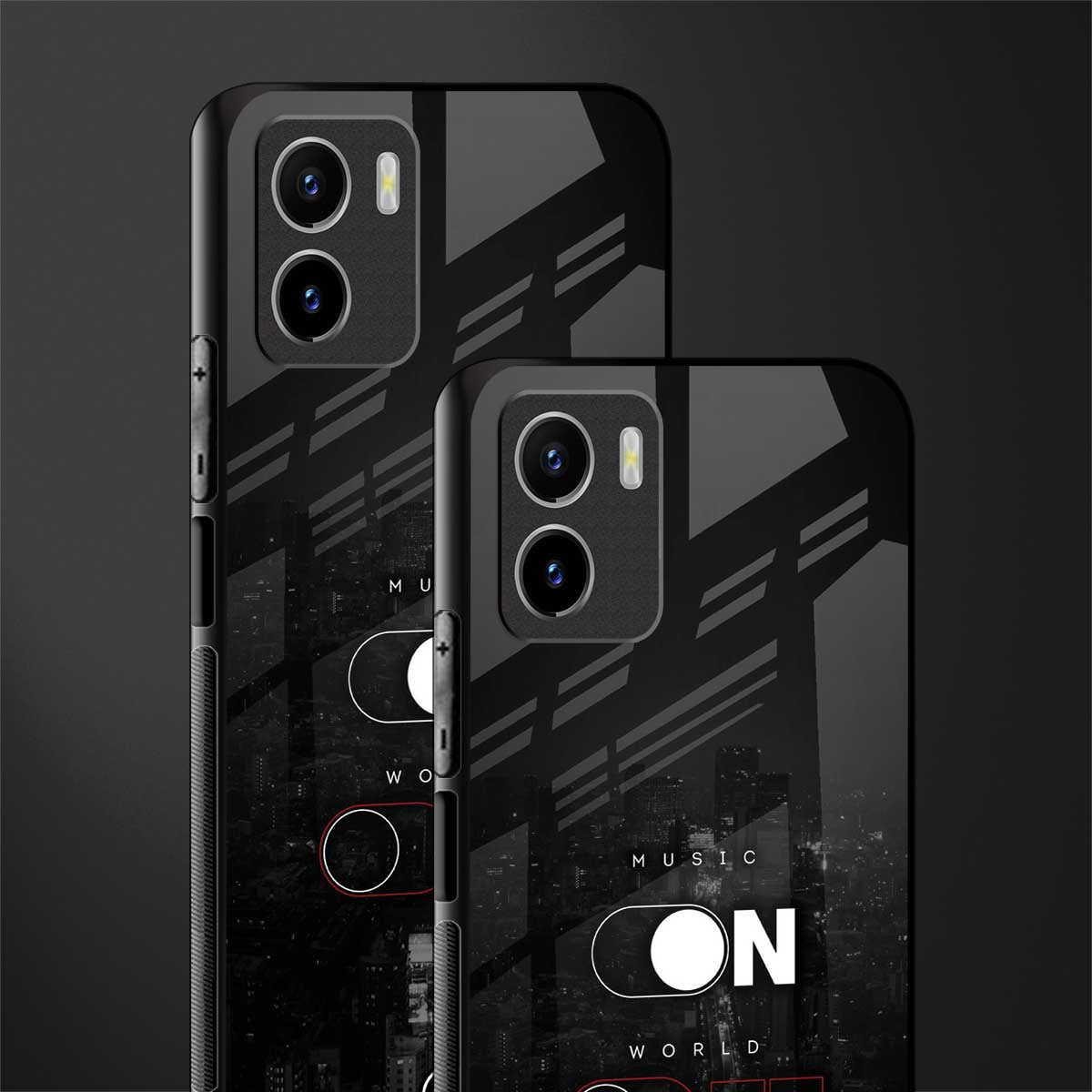 music on world off music back phone cover | glass case for vivo y72