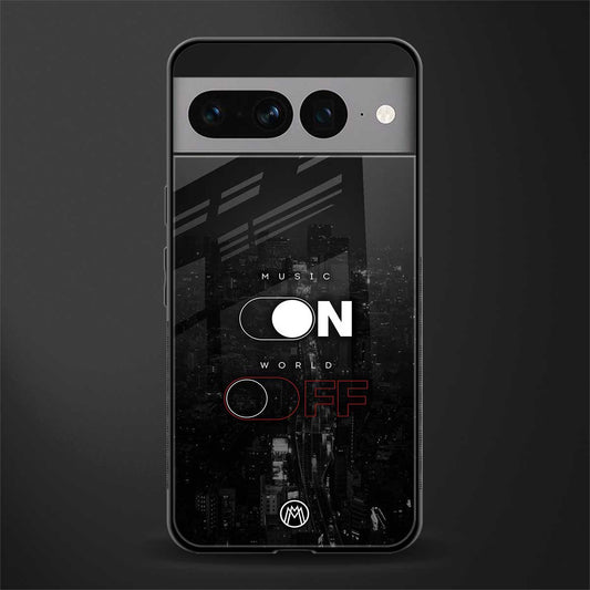music on world off music back phone cover | glass case for google pixel 7 pro