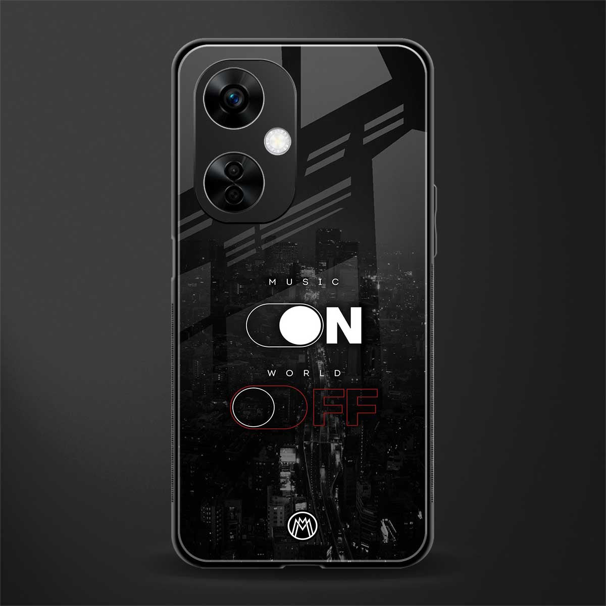 music on world off music back phone cover | glass case for oneplus nord ce 3 lite