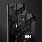 music on world off music back phone cover | glass case for samsung galaxy a54 5g