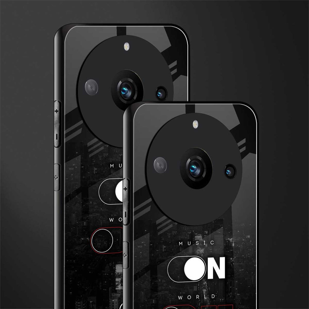 music on world off music back phone cover | glass case for realme 11 pro 5g