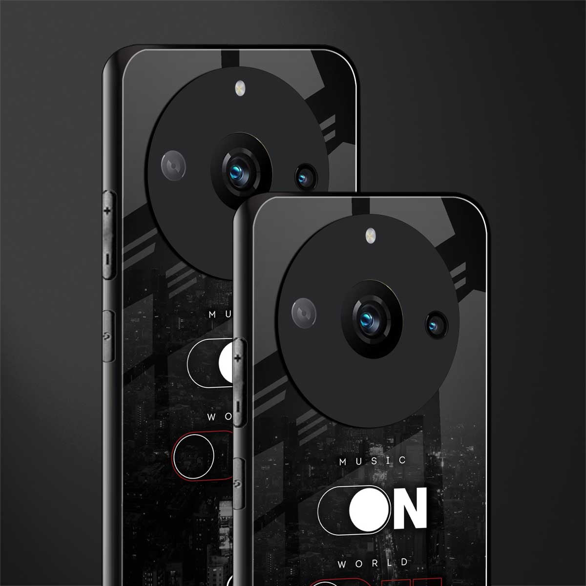 music on world off music back phone cover | glass case for realme 11 pro 5g