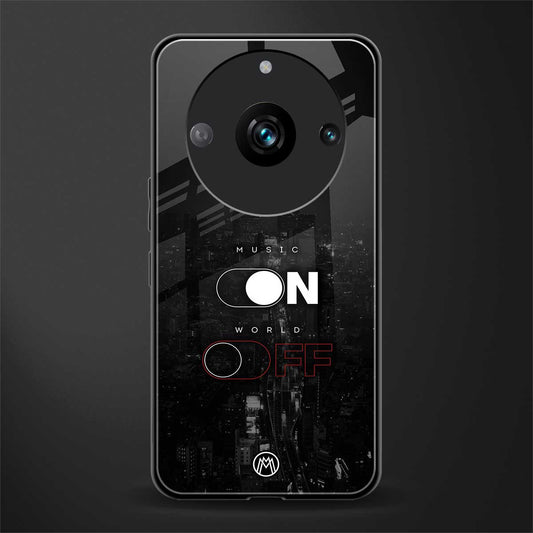 music on world off music back phone cover | glass case for realme 11 pro 5g