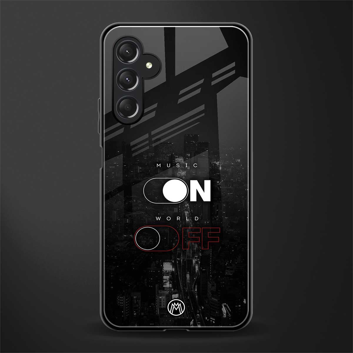 music on world off music back phone cover | glass case for samsun galaxy a24 4g