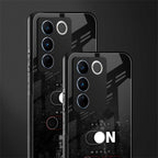 music on world off music back phone cover | glass case for vivo v27 pro 5g