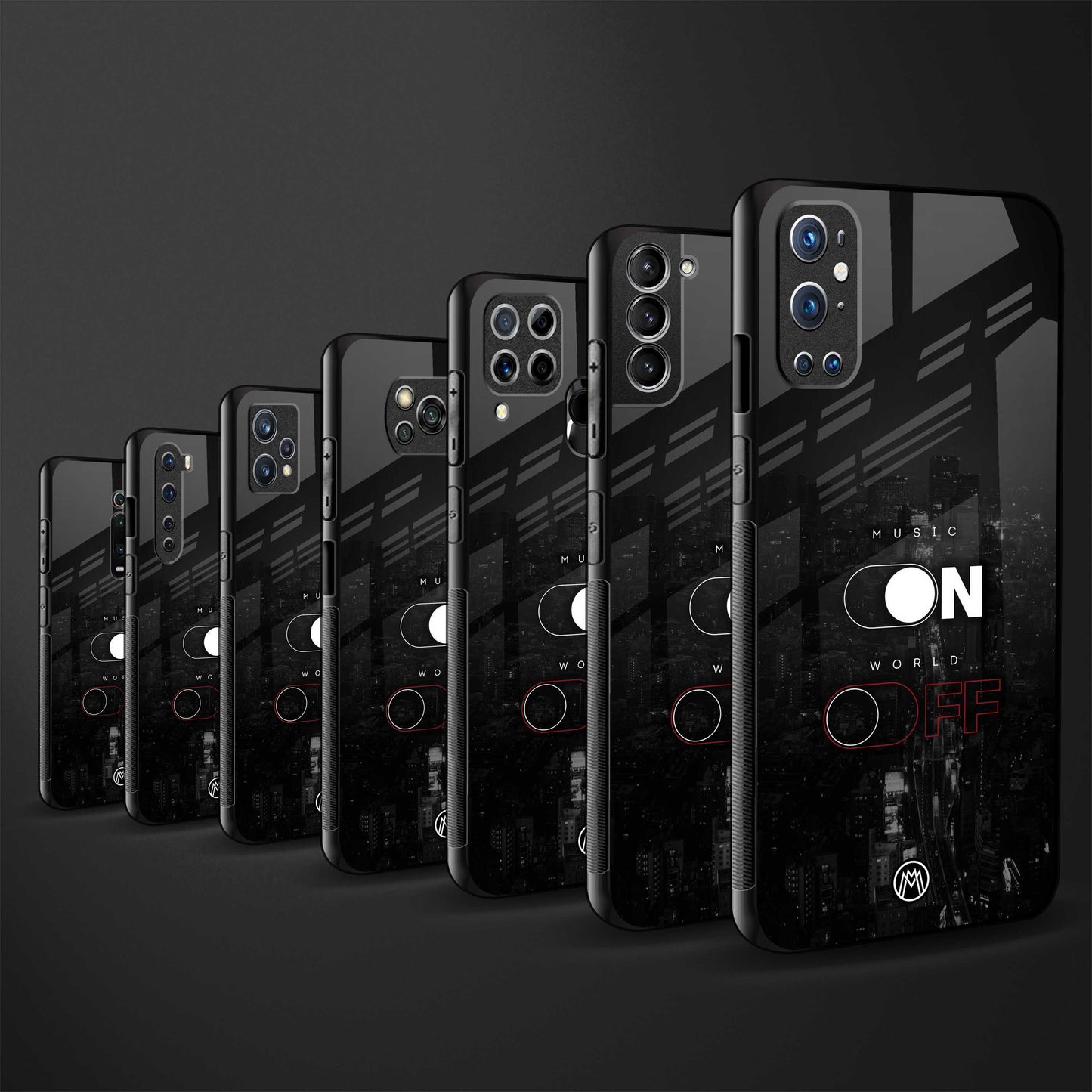 music on world off music back phone cover | glass case for vivo v27 pro 5g