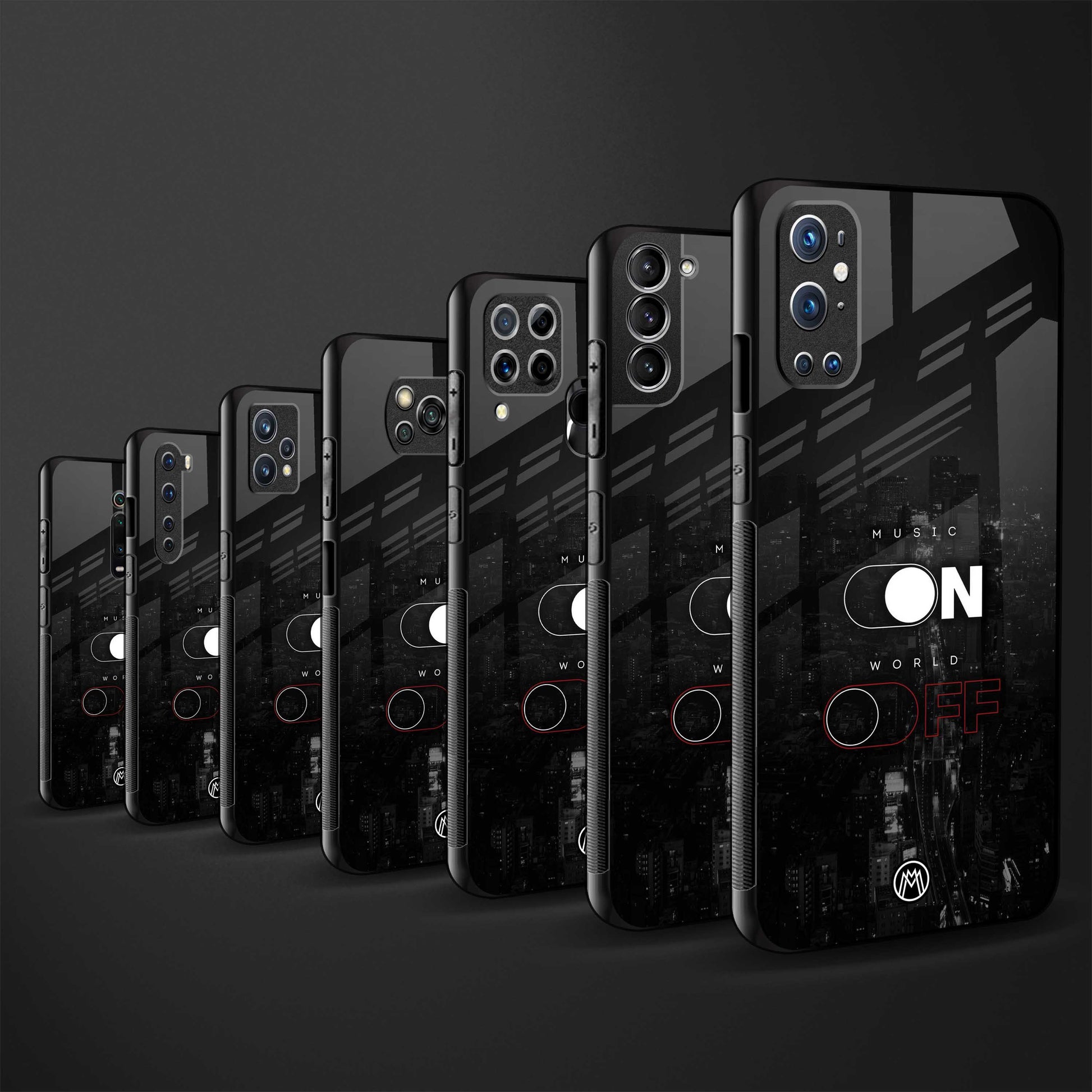 music on world off music back phone cover | glass case for vivo v27 pro 5g