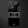 music over people black edition back phone cover | glass case for realme 9 pro 5g
