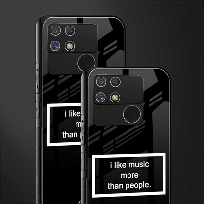 music over people black edition back phone cover | glass case for realme narzo 50a