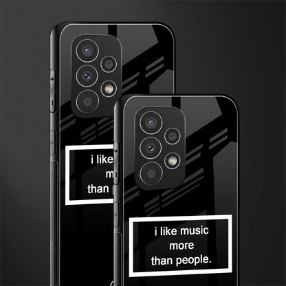 music over people black edition back phone cover | glass case for samsung galaxy a53 5g