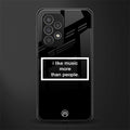 music over people black edition back phone cover | glass case for samsung galaxy a53 5g
