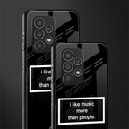 music over people black edition back phone cover | glass case for samsung galaxy a73 5g