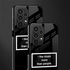 music over people black edition back phone cover | glass case for samsung galaxy a13 4g