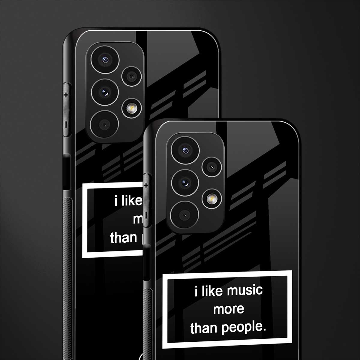 music over people black edition back phone cover | glass case for samsung galaxy a13 4g