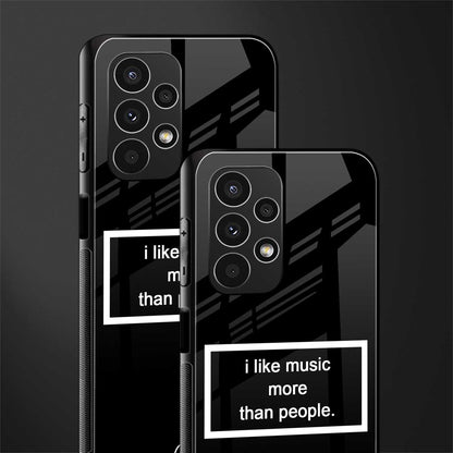 music over people black edition back phone cover | glass case for samsung galaxy a13 4g