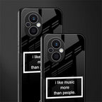 music over people black edition back phone cover | glass case for oppo f21 pro 5g