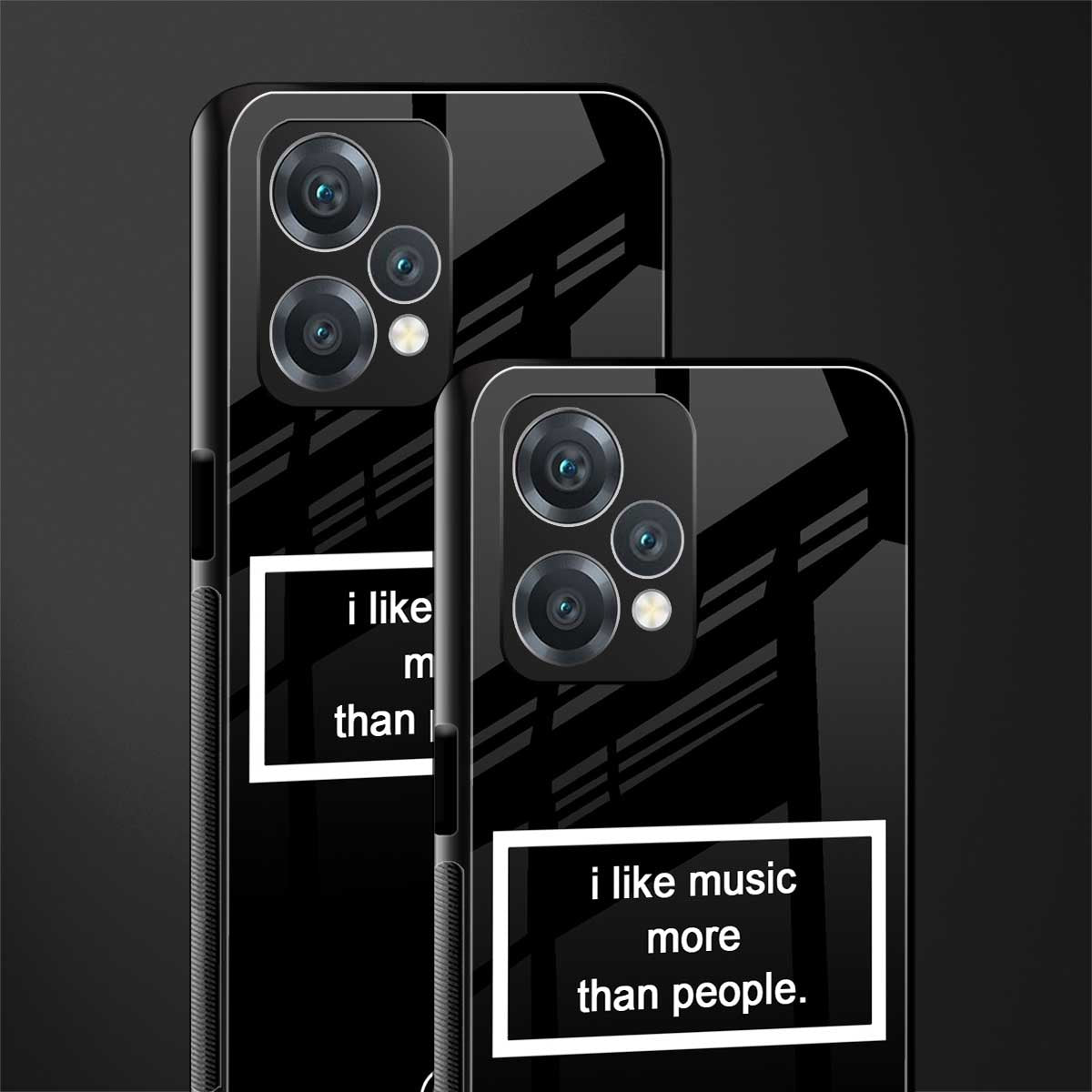 music over people black edition back phone cover | glass case for oneplus nord ce 2 lite 5g
