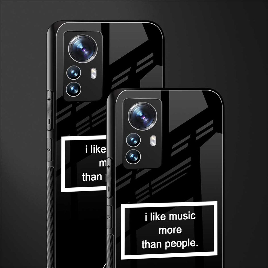 music over people black edition back phone cover | glass case for xiaomi 12 pro