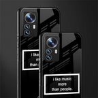 music over people black edition back phone cover | glass case for xiaomi 12 pro