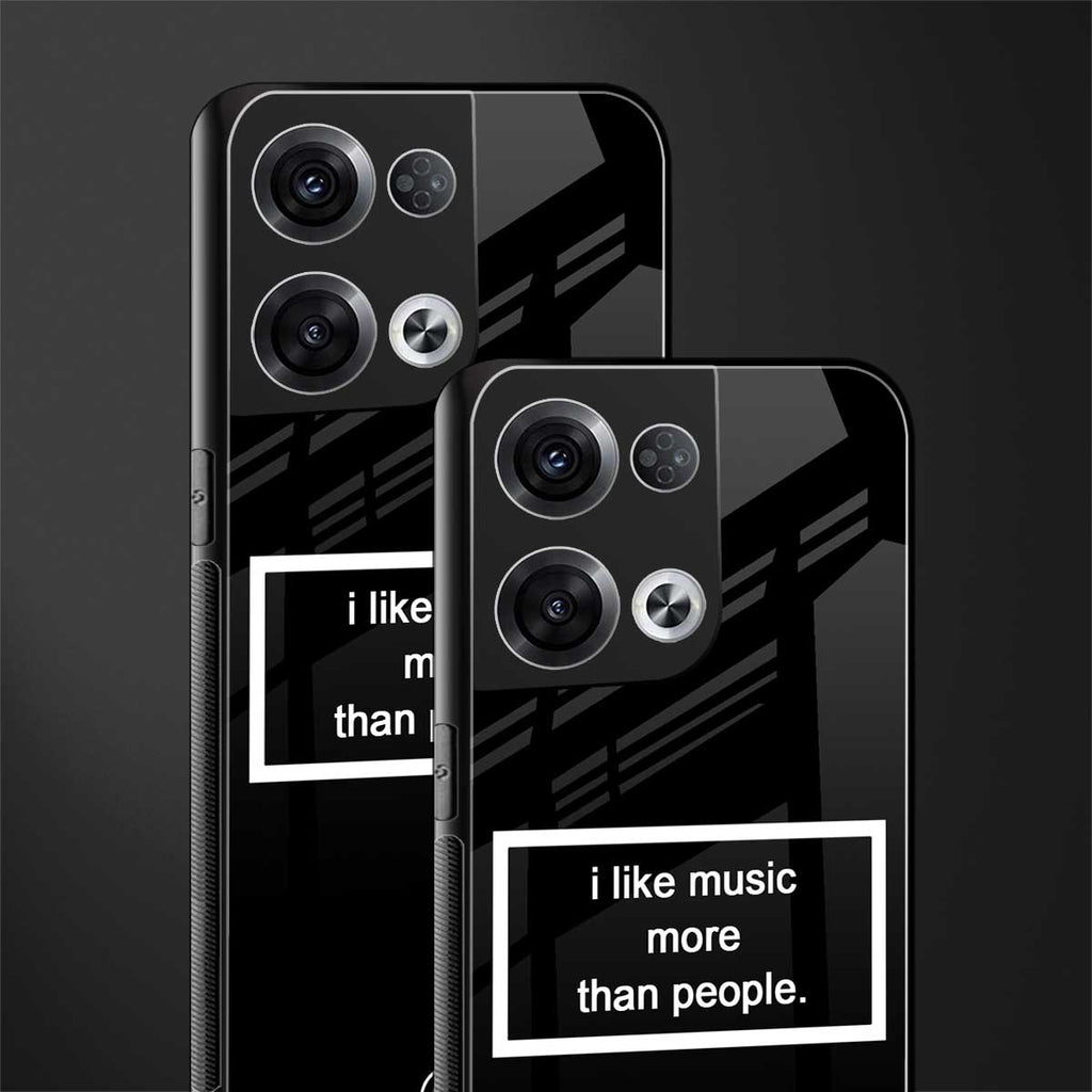 music over people black edition back phone cover | glass case for oppo reno 8