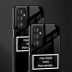 music over people black edition back phone cover | glass case for samsung galaxy f23 5g