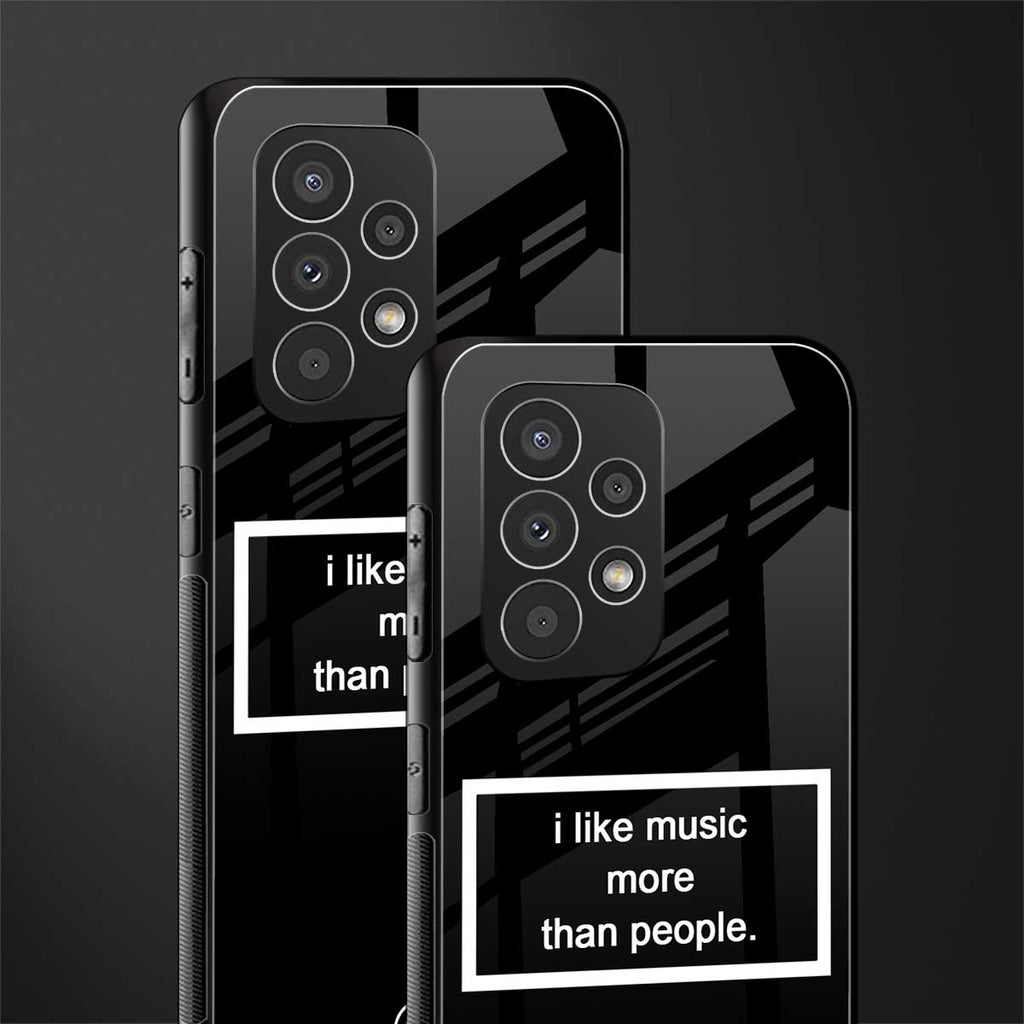 music over people black edition back phone cover | glass case for samsung galaxy a33 5g