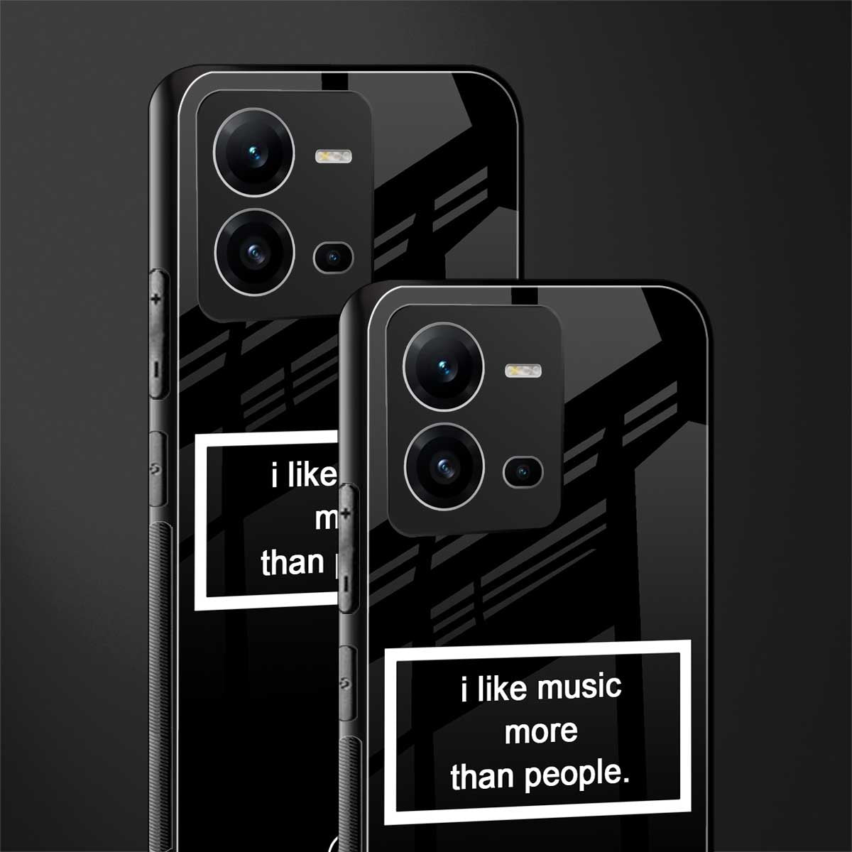 music over people black edition back phone cover | glass case for vivo v25-5g